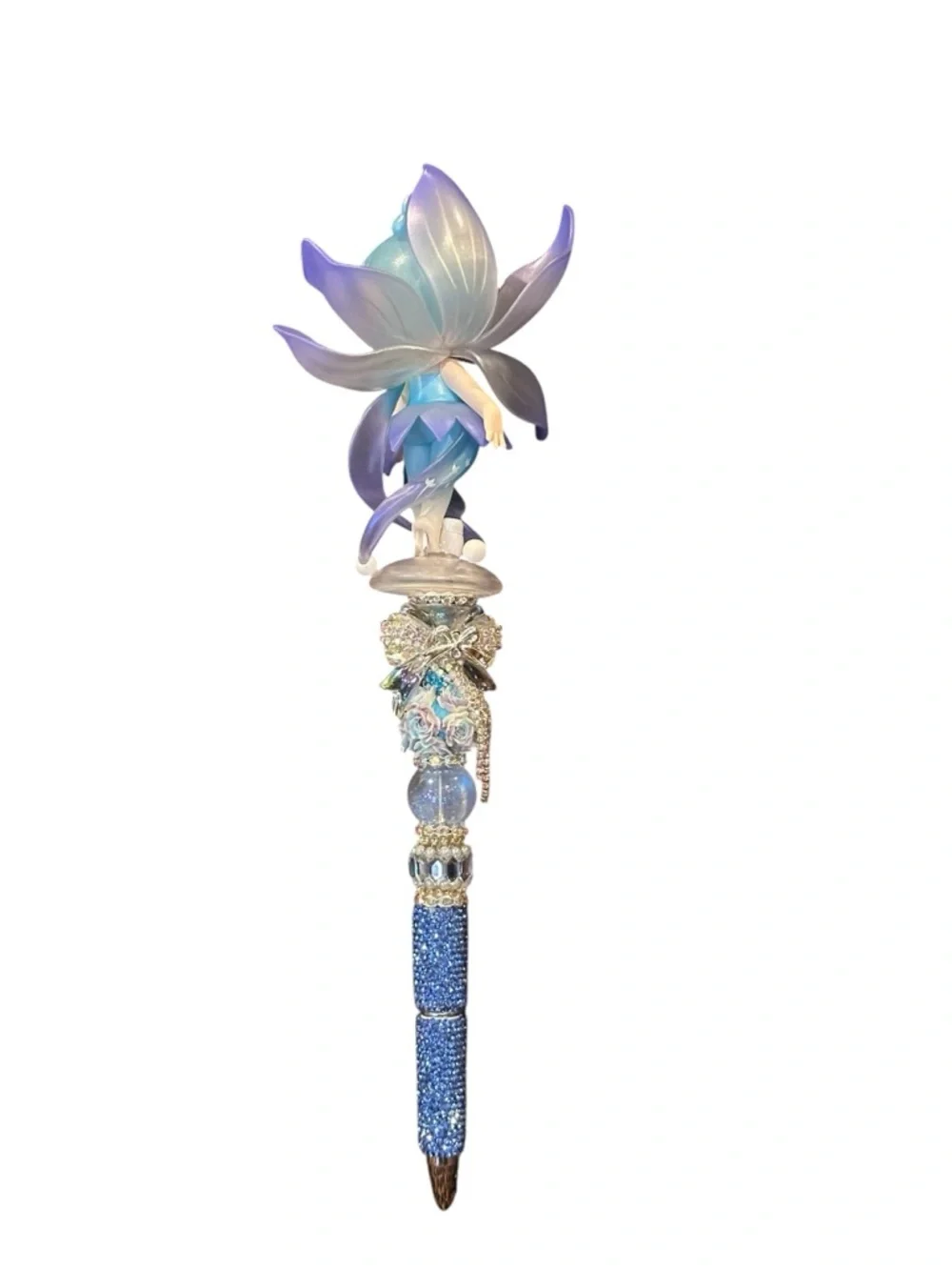 Gorgeous Hand Crafted Pen with an Authentic Suri Fairy as the Focal